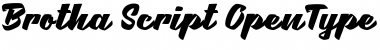 Brotha Script Regular Font