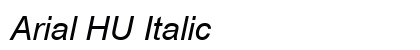 Arial HU Italic Font Arial HU Italic Font Preview