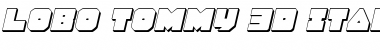 Lobo Tommy 3D Italic Font