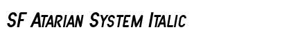 SF Atarian System Italic Preview