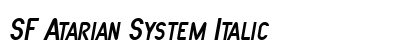 SF Atarian System Italic Preview