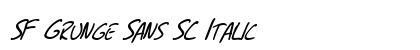 SF Grunge Sans SC Italic preview