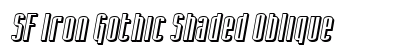 SF Iron Gothic Shaded Oblique preview