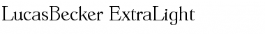 LucasBecker-ExtraLight Font