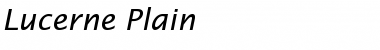 Lucerne Plain Regular Font