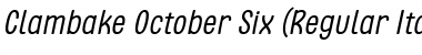 Clambake October Six Italic Font