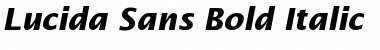 Download LucidaSans BoldItalic Font