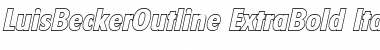LuisBeckerOutline-ExtraBold Italic Font