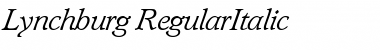 Lynchburg RegularItalic Font