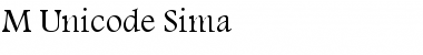 M Unicode Sima Font