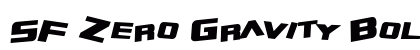 SF Zero Gravity Bold Italic Preview