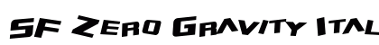 SF Zero Gravity Italic Preview