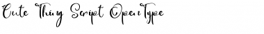 Cute Thing Script (Demo) Font