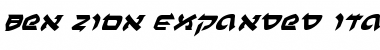Ben-Zion Expanded Italic Font