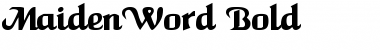 MaidenWord Bold Font
