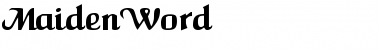 MaidenWord Font