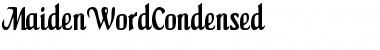 MaidenWordCondensed Font