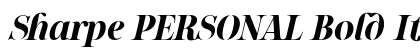 Sharpe PERSONAL Bold Italic