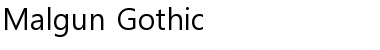 Malgun Gothic Regular Font