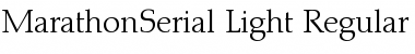 MarathonSerial-Light Font