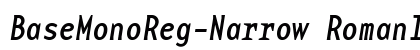BaseMonoReg-Narrow RomanItalic preview