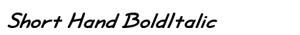 Short Hand BoldItalic Preview