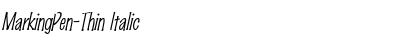 Download MarkingPen-Thin Font