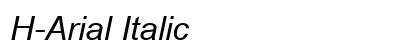 H-Arial Italic Preview