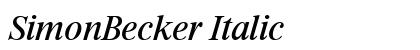 SimonBecker Italic Preview