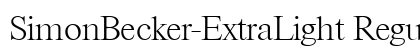 SimonBecker-ExtraLight Regular preview