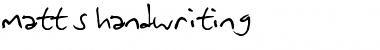 matt's handwriting Font