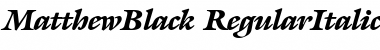 MatthewBlack Font