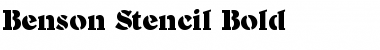 Benson-Stencil Bold Font