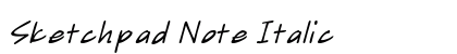 Sketchpad Note Italic