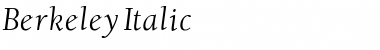 Berkeley Italic Font