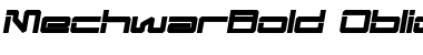 MechwarBold Oblique Font