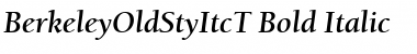 BerkeleyOldStyItcT Bold Italic Font