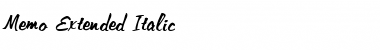 MemoExtended Italic Font MemoExtended Italic Font