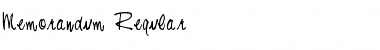Memorandum Regular Font
