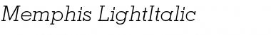 Memphis-LightItalic Regular Font
