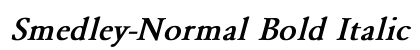 Smedley-Normal Bold Italic Bold Italic preview