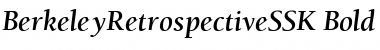 BerkeleyRetrospectiveSSK Bold Italic Font