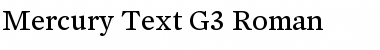 Mercury Text G3 Regular Font