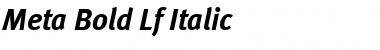 Meta Bold Italic Font
