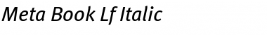 Meta Book Italic Font Meta Book Italic Font