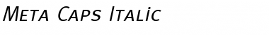 Meta Caps Italic Font