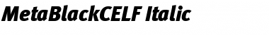 MetaBlackCELF Italic Font