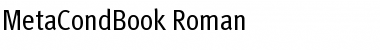 MetaCondBook Roman Font