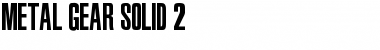 Metal Gear Solid 2 Regular Font