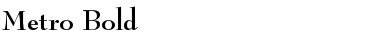 Download Metro Font